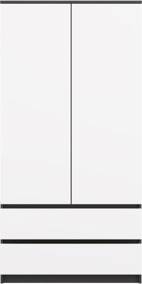 Produktbild Topeshop Schrank MALWA SS-90 anthrazit/weiss (90 x 50 x 180 cm)
