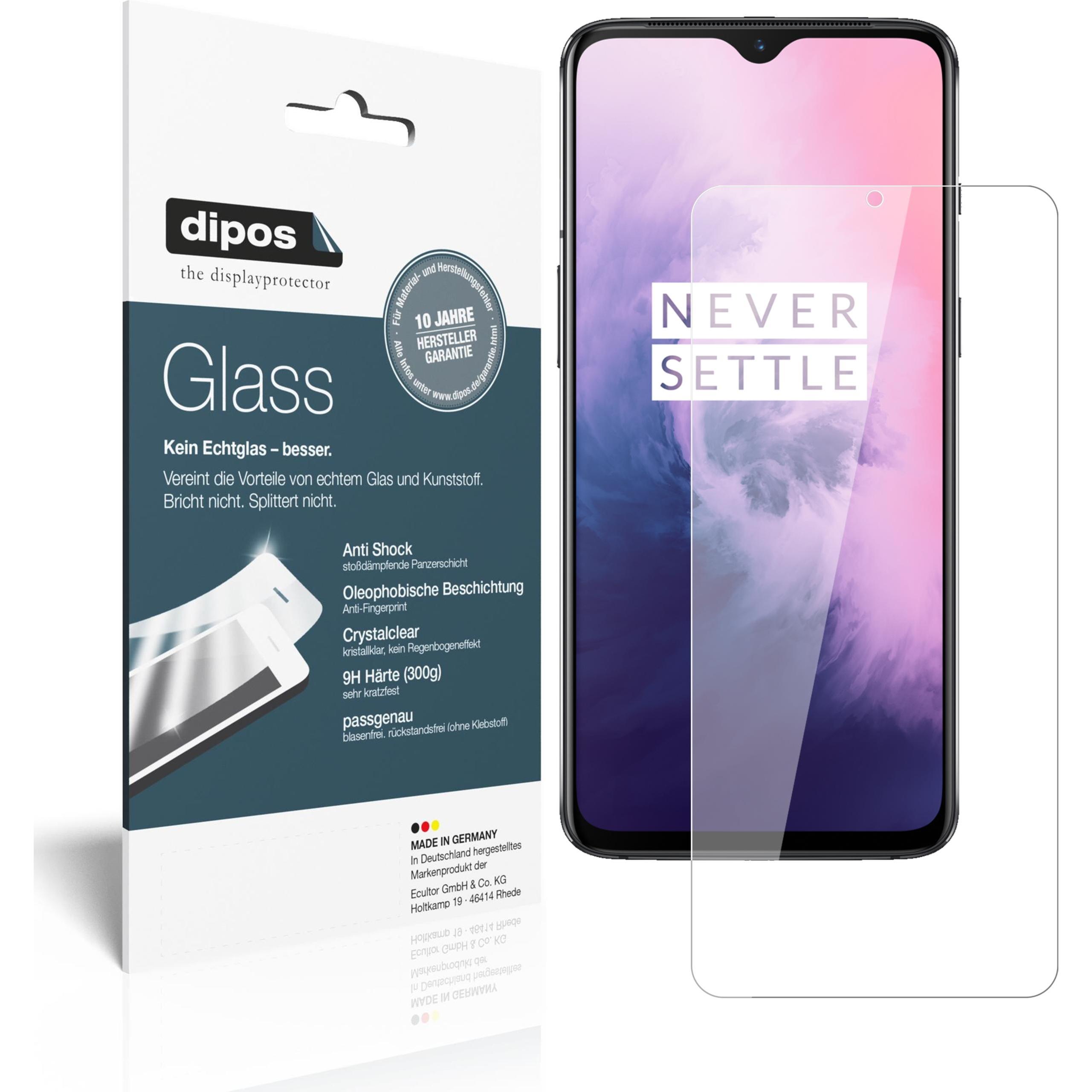 Thumbnail - Dipos Displayschutz Anti-Shock (2 Stück, OnePlus 7), Smartphone Schutzfolie, Transparent