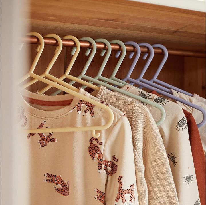 Actual product image Bieco Kleiderbügel 8er Set, Vanille Gelb (8 x)