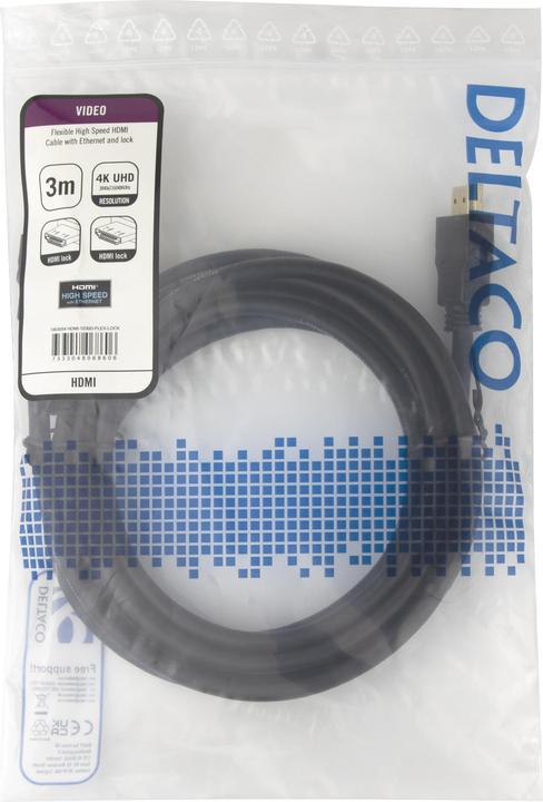 Produktbild Deltaco HDMI-1030D-FLEX-LOCK (3 m)