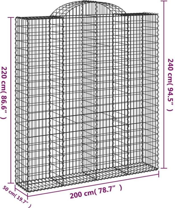 Produktbild vidaXL Gabionenkorb