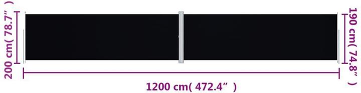 Image du produit vidaXL Seitenmarkise (12 m)