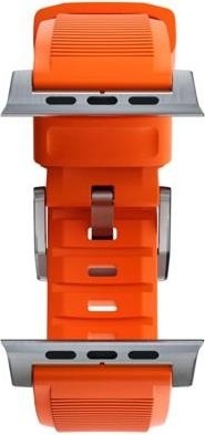 Actual product image Nomad Rugged Strap -ranneke, Apple Watch 49 / 45 / 44 /, oranssi / hopea (45 mm, 44 mm, 42 mm, 49 mm, Plastic, Apple Watch Series 9)