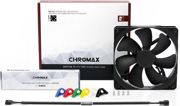 Image du produit Noctua NF-A14 PWM chromax.black.swap (140 mm, 1 x)