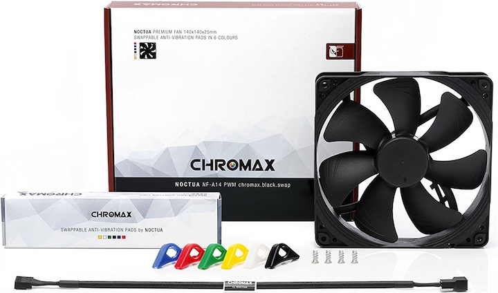 Immagine prodotto Noctua NF-A14 PWM chromax.black.swap (140 mm, 1 x)