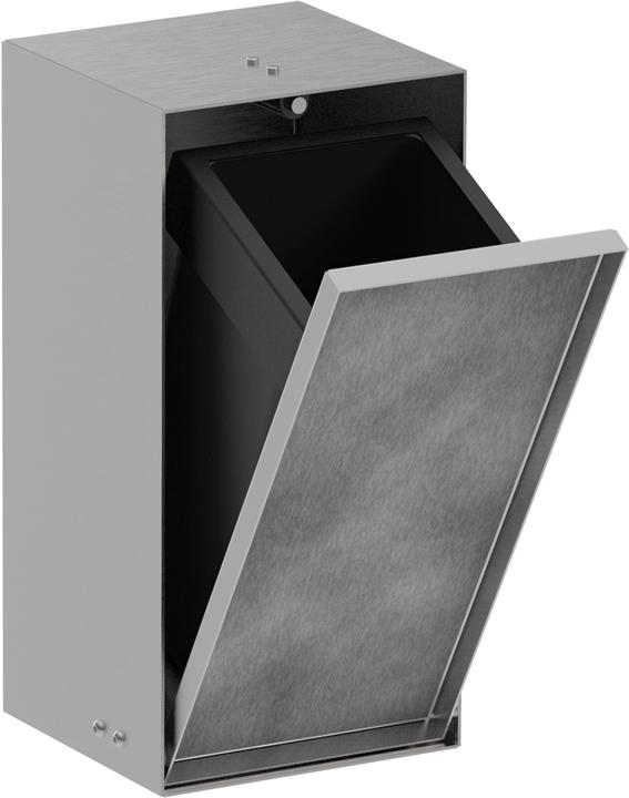 Image du produit hansgrohe XtraStoris Rock poubelle, encastrée, porte carrelable, 240x140x390mm, 2,5 litres de capac (2.50 l)