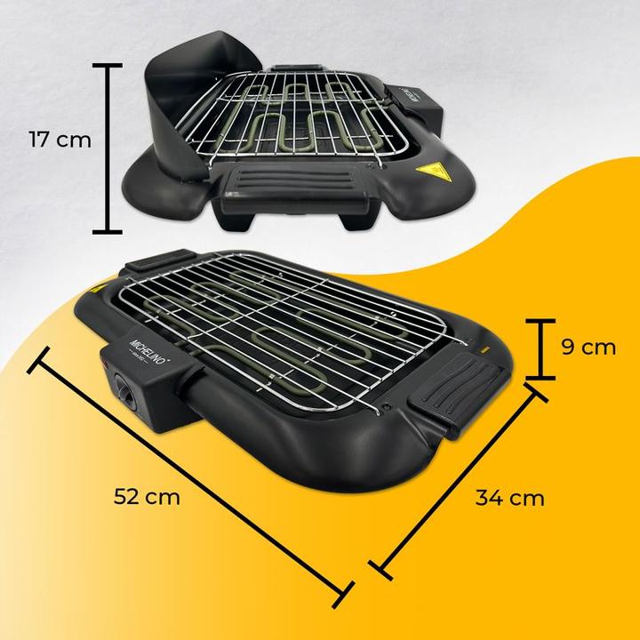 Produktbild Michelino Tischgrill Elektrogrill BBQ-Grill Grillplatte Tischbräter (2 kW)