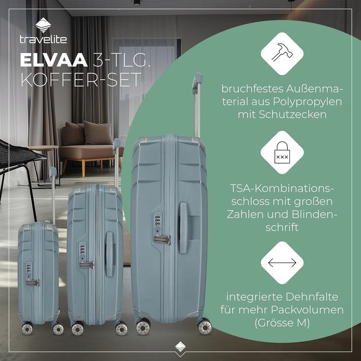 Produktbild Travelite Elvaa 4-Rollen Kofferset 3tlg. (220 l)