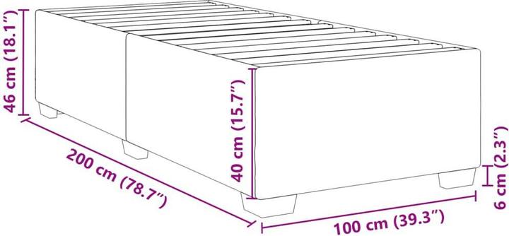 Actual product image vidaXL Faux leather bed frame (100 x 200 cm)