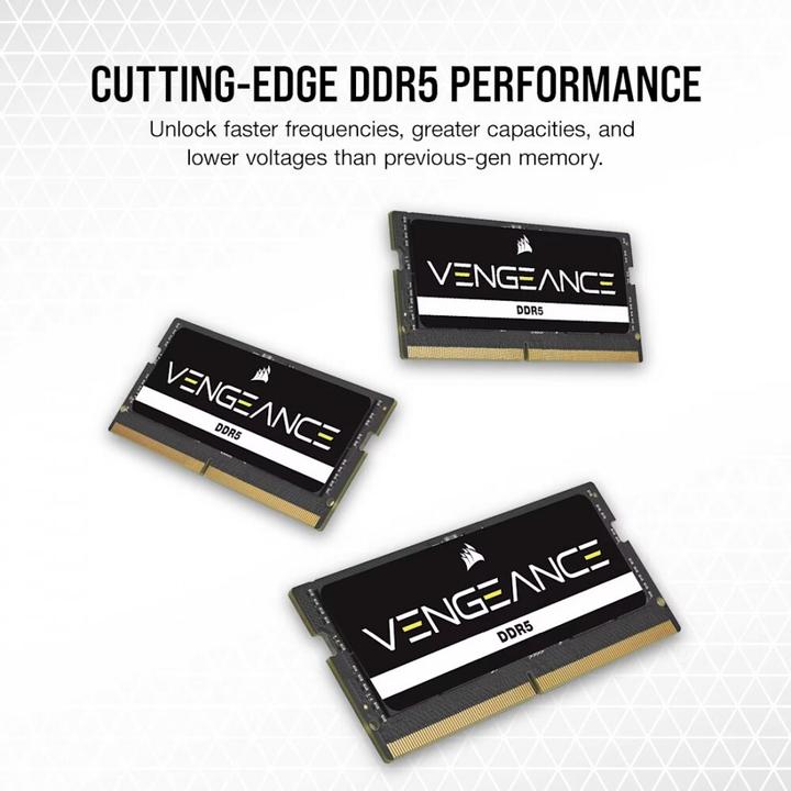 Actual product image Corsair SORAM D5 5600 48GB C48 Vengeance (1 x 48GB, 5600 MHz, DDR5 RAM, SO-DIMM)