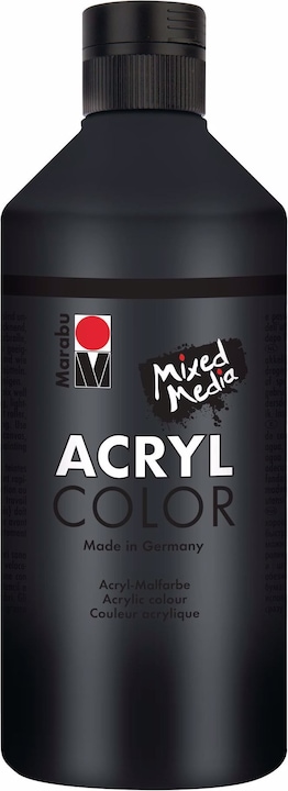 Marabu Acrylic Color (Black, 500 ml)