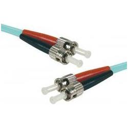 Exertis Connect LWL Patchkabel Eco, 50/125 µm, OM3-Faser, 2x ST Stecker/2x ST Stecker, aqua, 3.0 m UPC UPC-Schliff (UTP,...