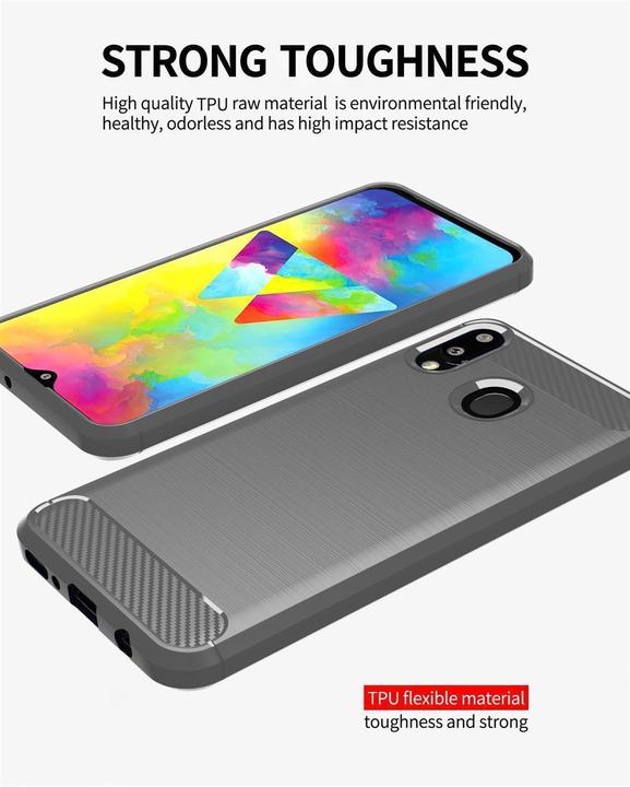Actual product image Cadorabo TPU Ultra Slim carbon stainless steel Combi Cover (Samsung Galaxy A10s, Samsung Galaxy M01s)