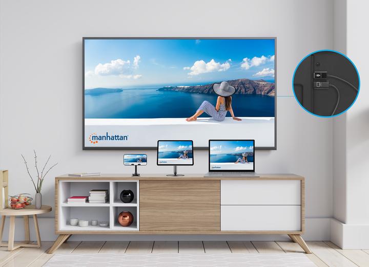 Productafbeelding Manhattan 1080p Wireless HDMI-Display-Präsentationsset mit 4 USB-C-Sendemodulen