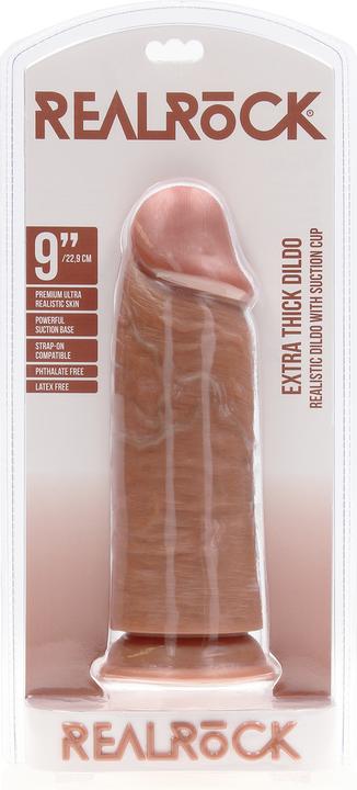 Actual product image RealRock Extra Thick Straight without Balls 9 / 23 cm - Tan