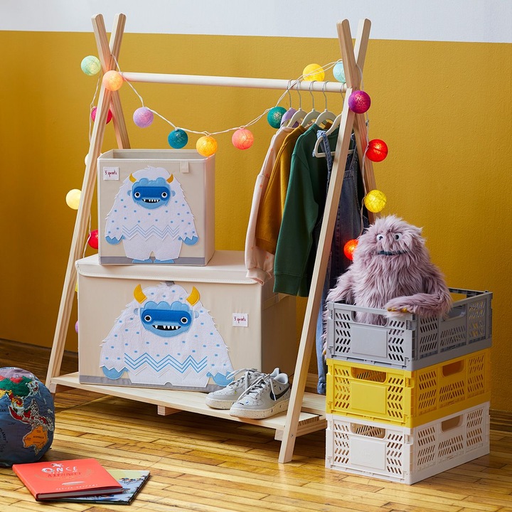 Actual product image 3 Sprouts Folding Crate Large Cream (1 x, 43 x 30 x 18 cm)