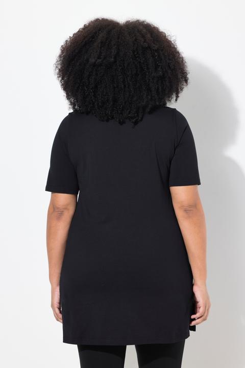Immagine prodotto Ulla Popken T-shirt dal taglio lungo e svasato con scollo a girocollo e mezze maniche (62)