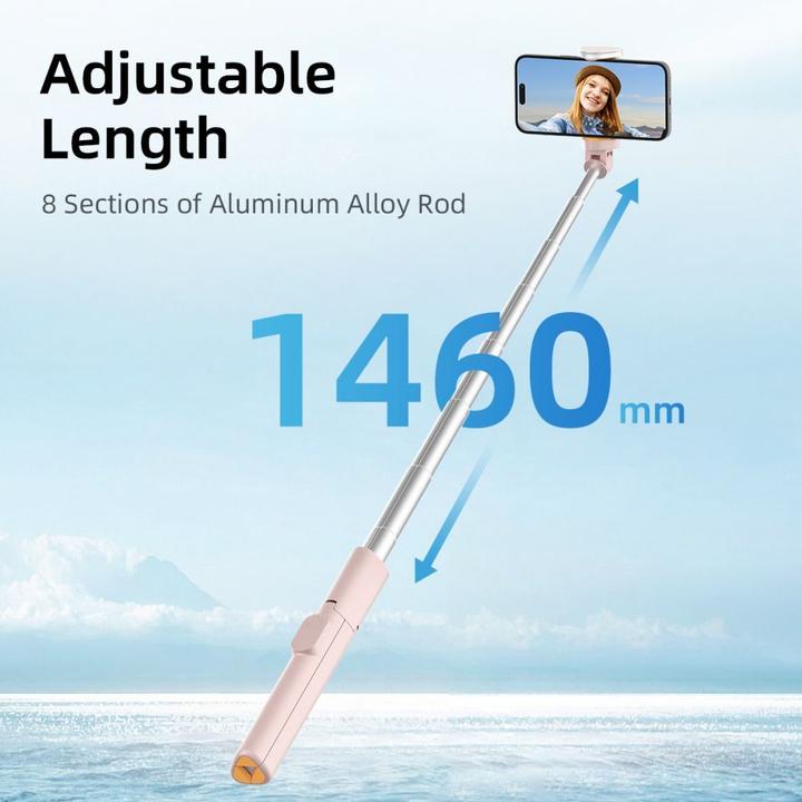 Image du produit 4Kom Selfie-Stick Tech-Protect L09S mit Stativ - Rosa