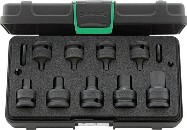 Produktbild Stahlwille 54IMP/9 IMPACT-Satz INHEX-Einsätze (19 mm, 6 mm, 12 mm, 14 mm, 10 mm, 7 mm, 17 mm, 5 mm, 8 mm)