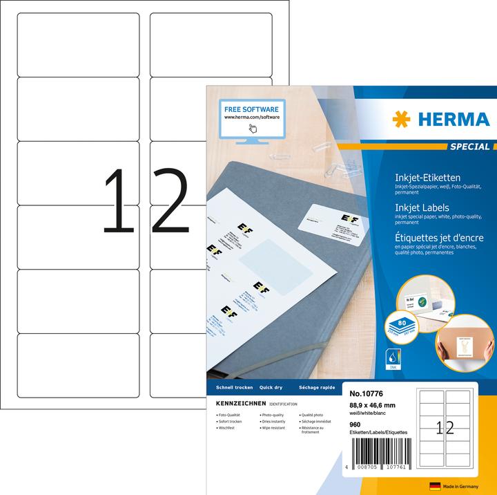 Produktbild HERMA Inkjet Etiketten A4