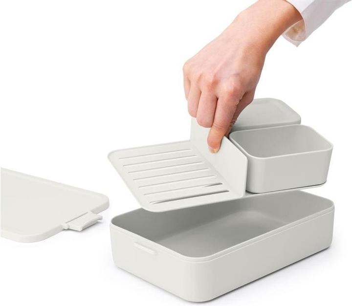 Immagine prodotto Brabantia Lunch Box Make & Take 25,5 x 16,7 x 6,2 cm, Grigio chiaro
