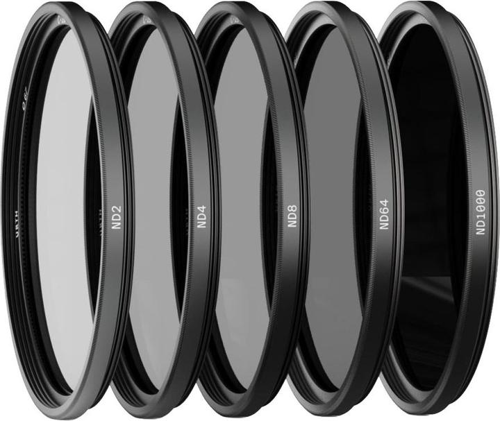 Urth 72mm ND2, ND4, ND8, ND64, ND1000 Lensfilterset (Plus+) (72 mm, ND / grijsfilter)