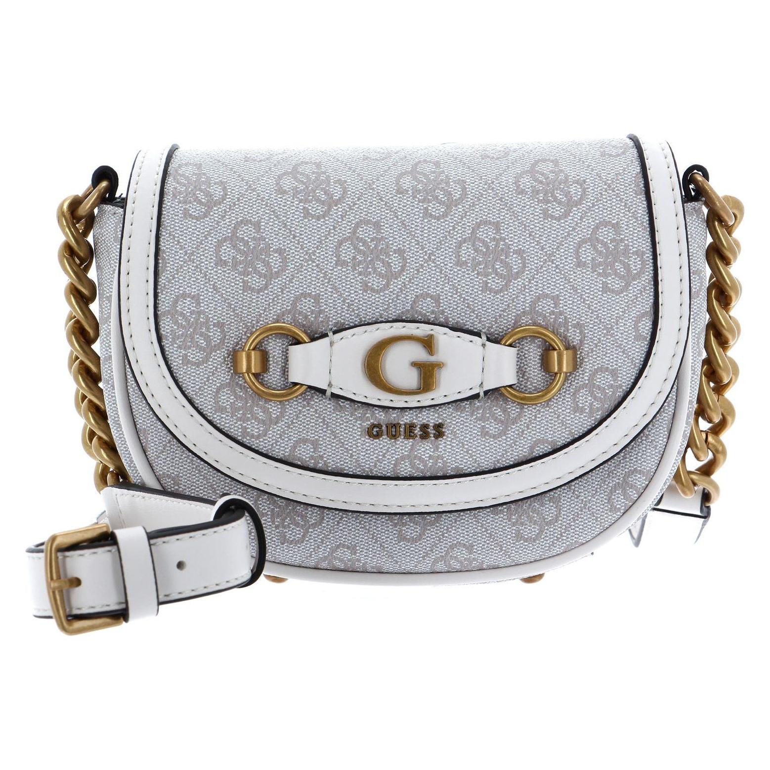 Guess, Damen, Handtasche, Izzy Mini Crossbody Flap, Beige