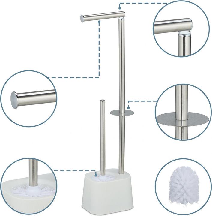 Actual product image Relaxdays WC Garnitur Edelstahl