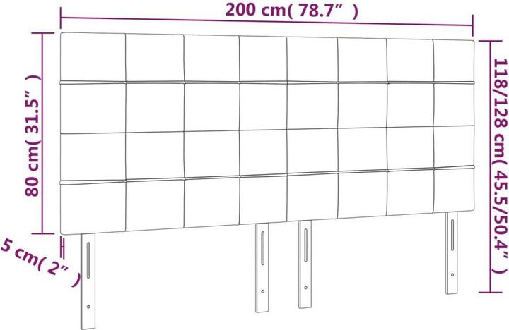 Image du produit vidaXL Kopfteil (200 x 5 x 88 cm)