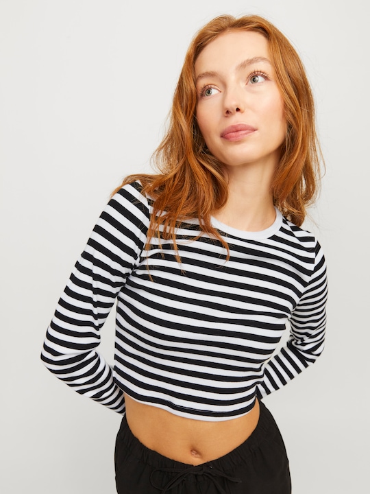 Produktbild JJXX Jxfeline Str Ls Stripe Rib Tee Jrs Noos (XS)