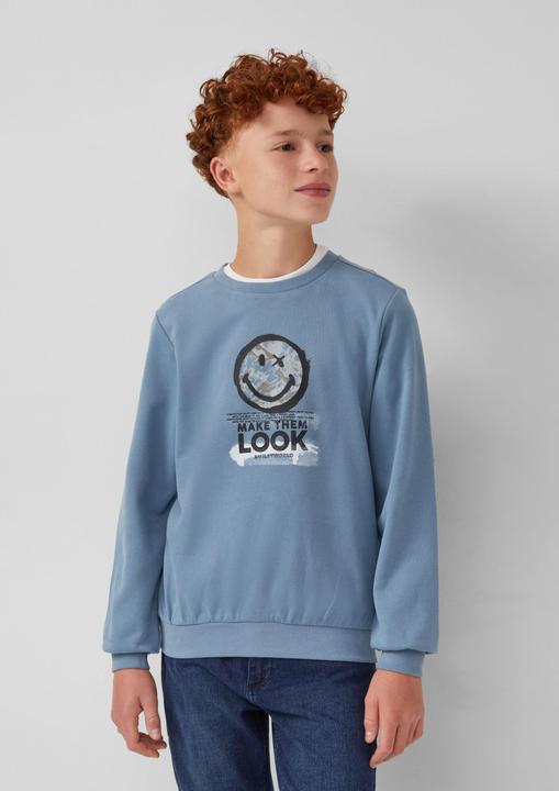 Image du produit s.Oliver Sweatshirt Sweatshirt aus Baumwollmix mit Smiley®-Print (170, 176)
