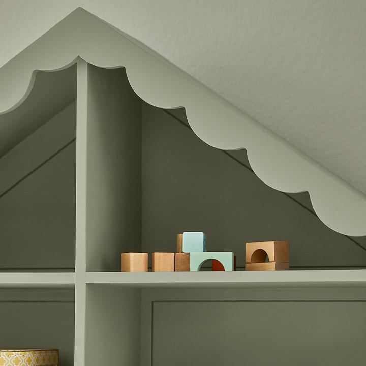 Produktbild Loberon Regal Vaurillon grün (106 x 30 x 152 cm)