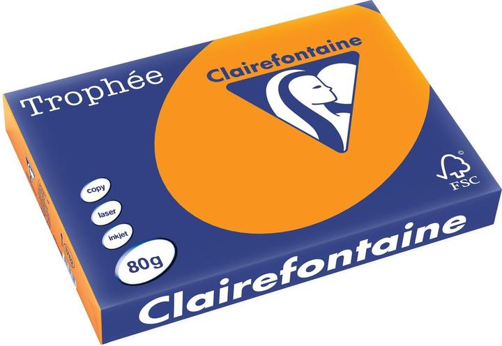 Immagine prodotto Clairefontaine Trophée Copia colorata FSC A3, 80 gm², Fiamma (80 g/m², 500 x, A3)
