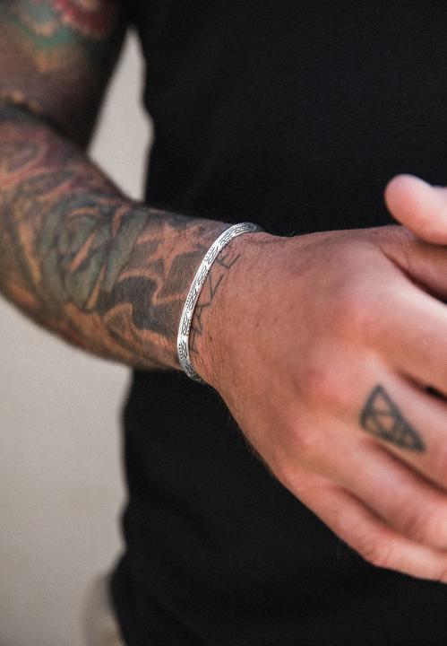 Immagine prodotto Haze & Glory Armband Armreif - Azetec 925 Silber (18 cm, Argento 925)