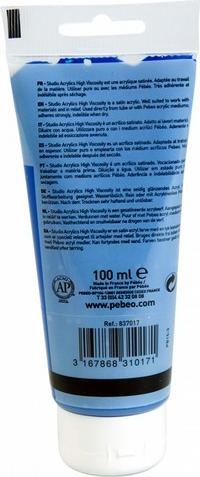 Actual product image Pebeo Studio Acrylics Fine Acrylic (Phthalocyanine blue, 100 ml)