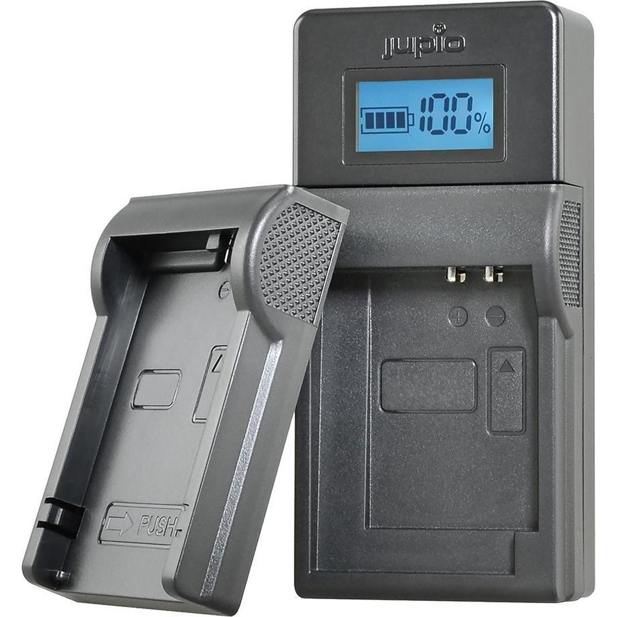 Jupio Caricabatterie universale 7.2V-8.4V Canon (Caricabatterie per fotocamere), Alimentatore fotocamera, Nero