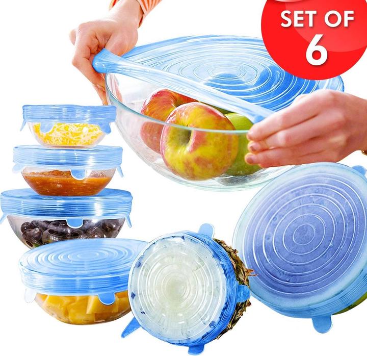 Image du produit Homava Couverture alimentaire en silicone (6 pièces) (6 x)