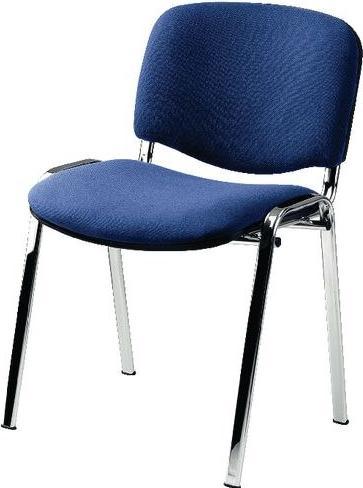 Image du produit Nowy Styl Besucherstuhl ISO PLUS Stoff Gestell aus Chrom Blau