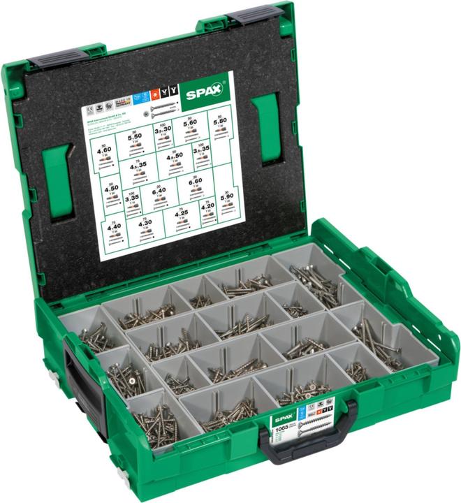 Produktbild Spax Montagekoffer L-Boxx Kunststoff T-Star A2 (1070 Schrauben pro Stück)