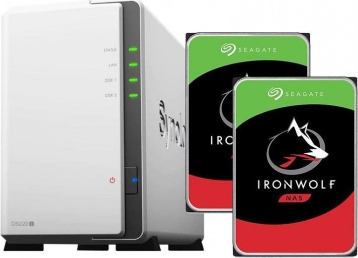 Image du produit Synology DS220j (2 x 2 To, Seagate Ironwolf)