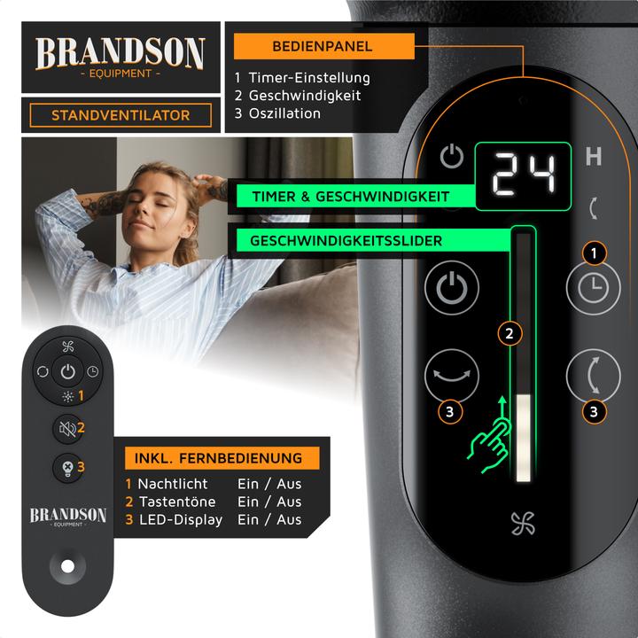 Actual product image Brandson Pedestal fan (57 dB)