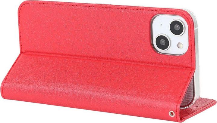 Actual product image Cover-Discount iPhone 14 - Silk Texture Flip Case red (Apple iPhone 14)
