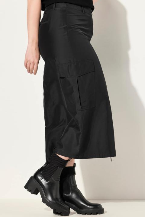 Image du produit Ulla Popken Jupe maxi, poche cargo, fermeture à glissière à double sens (50)