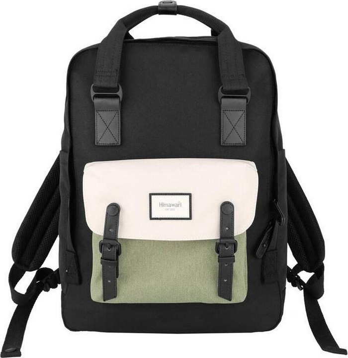 Himawari 1010 15.6" laptop backpack (black-green) (22 l)