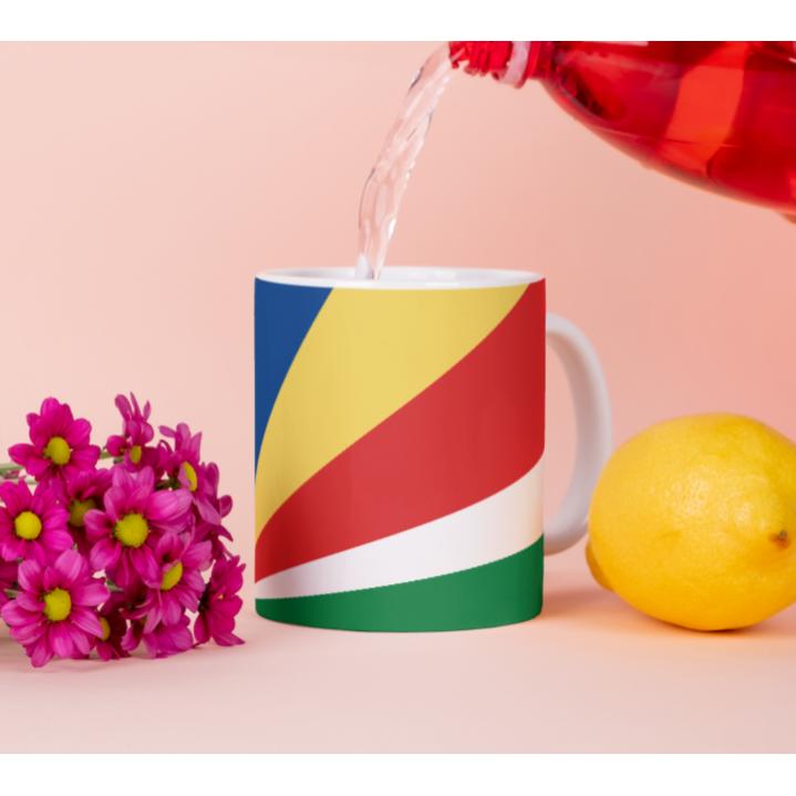 Tinisu, Tasse, Seychellen Tasse Flagge Pot Kaffeetasse National Becher Kaffee Cup BÃ¼ro Tee (325 ml, 1 x)