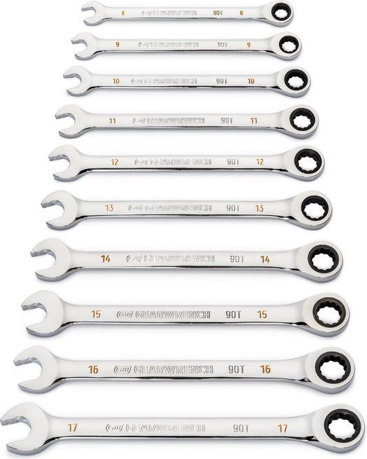 Produktbild Gear Wrench 12-kant Ratschen-Ringmaulschlüssel Satz, 90Z, 12-tlg.