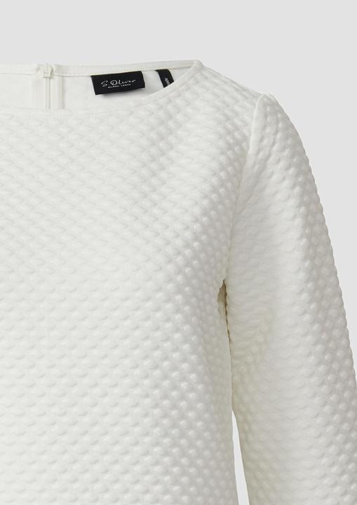Produktbild s.Oliver Sweatshirt Jacquard-Sweatshirt im Relaxed Fit mit U-Boot-Ausschnitt (34)