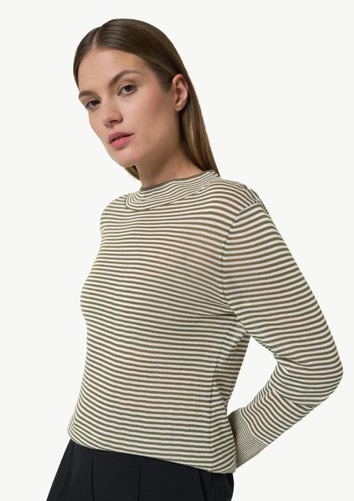 Produktbild Comma Strickpullover Semitransparenter Strickpullover mit angedeutetem Stehkragen (40)