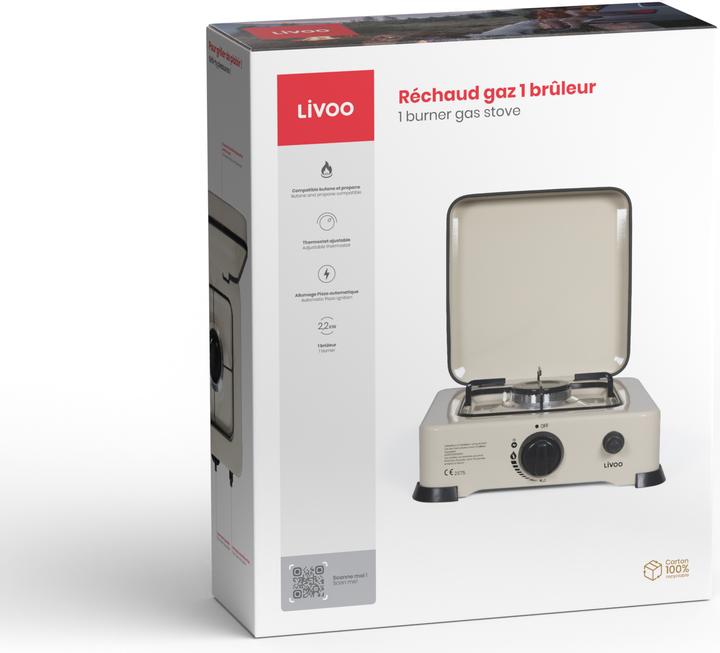 Livoo 1 burner gas stove (2.20 kW)