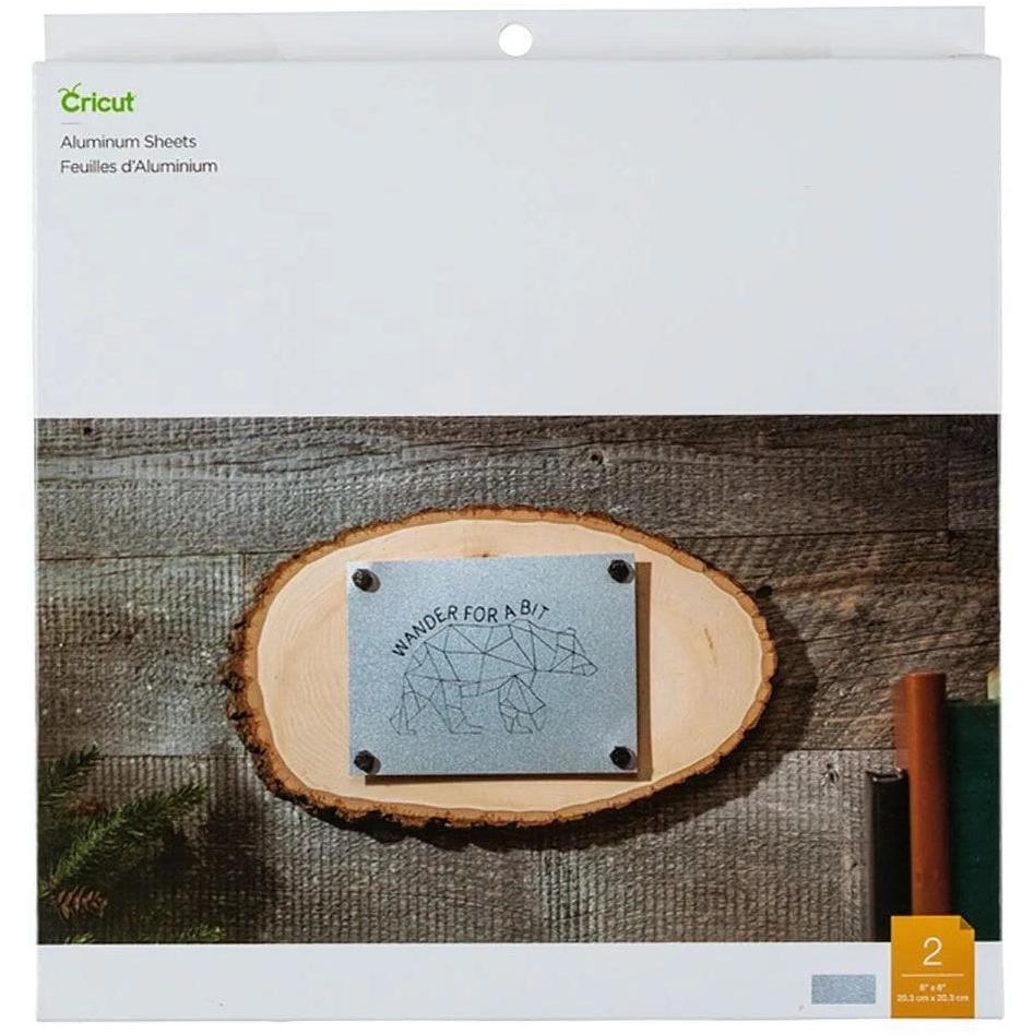Cricut Metall-Schild Aluminium 20 x 20 cm, 2 Stück, Drucker Zubehör